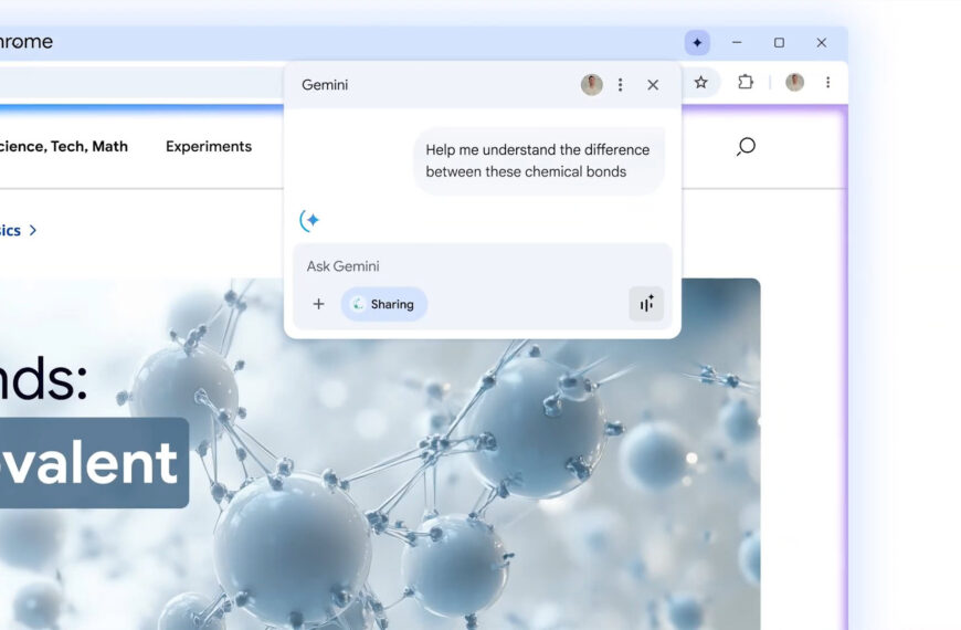 Gemini is now integrated into Chrome for PCs,…