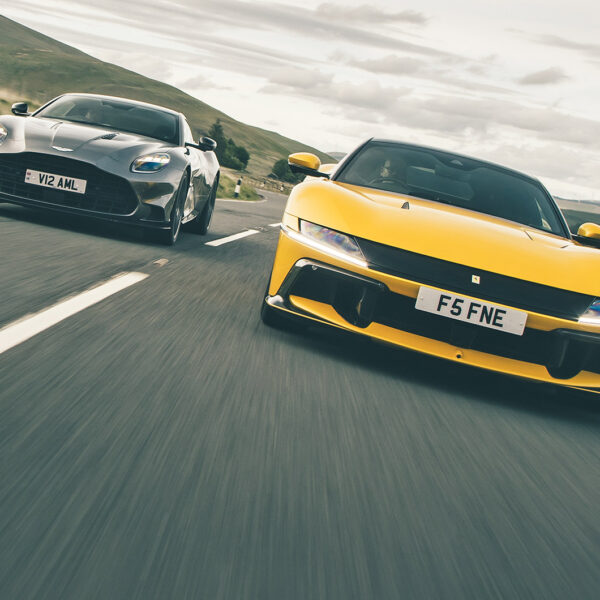 WATCH: V12 super-battle as new Aston Martin Vanquish takes on Ferrari 12Cilindri – but which one will win?