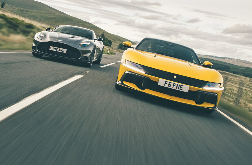 WATCH: V12 super-battle as new Aston Martin Vanquish takes on Ferrari 12Cilindri – but which one will win?