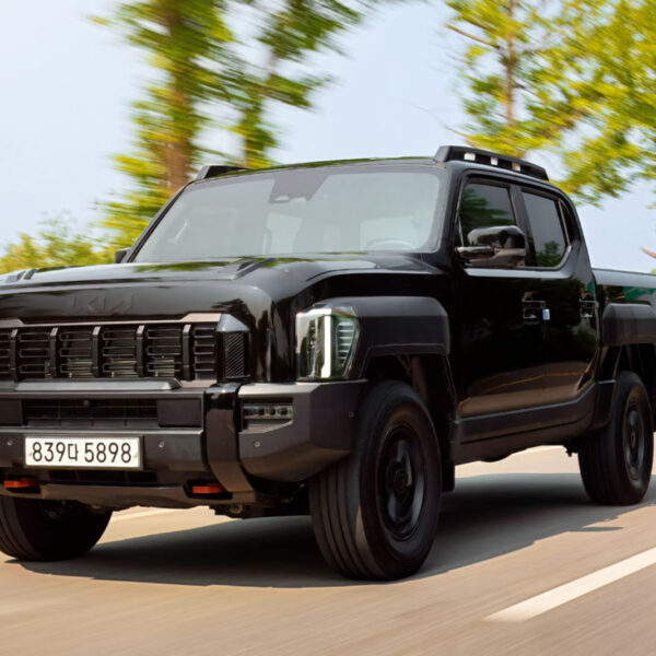 We drive a new pick-up truck from…Kia