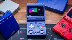 This retro handheld looks like a Game Boy…