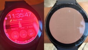 The Galaxy Watch 4’s red screen of death…