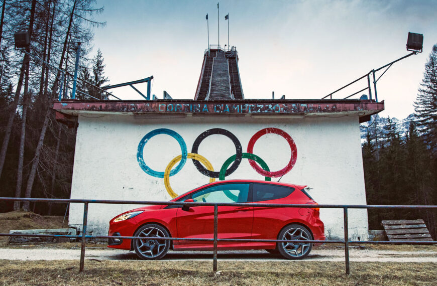 Olympic flame: Ford Fiesta ST vs Cortina d’Ampezzo