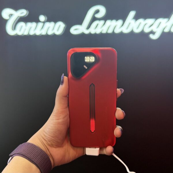 This fully metal phone also has a rear dot matrix display