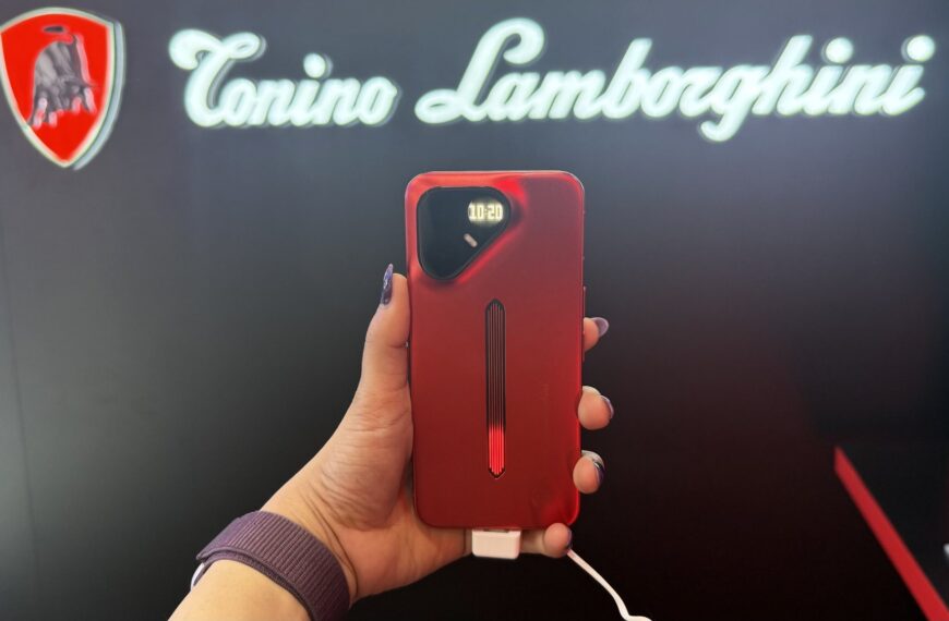 This fully metal phone also has a rear dot matrix display